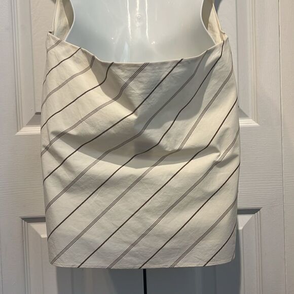 Banana Republic Cream/ Brown Striped Halter‎ Backless Top Size M Nwt - Picture 9 of 14